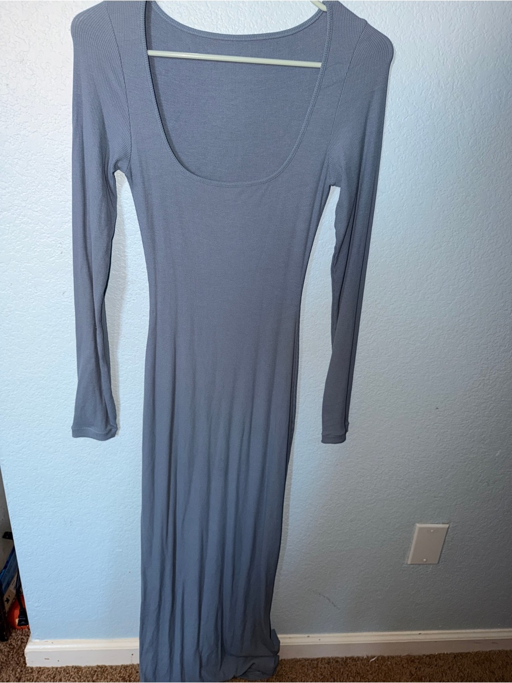 Blue long sleeve body on dress (like skims)